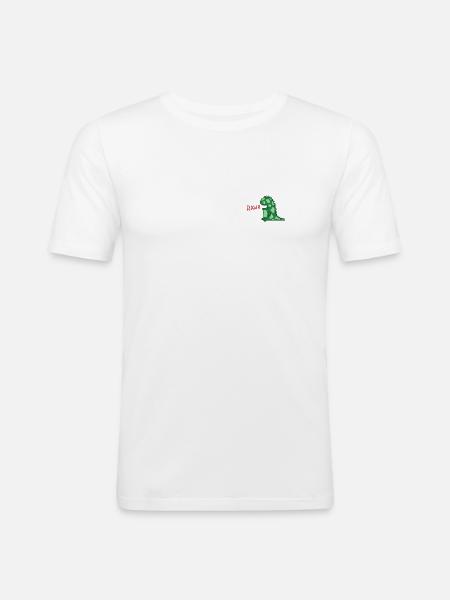 Dino Rawr - Men's Slim Fit T-Shirt - white