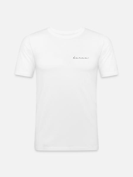 karma lettering - Men's Slim Fit T-Shirt - white