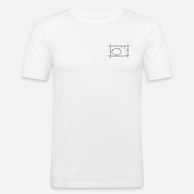 Wolkenbild - Männer Slim Fit T-Shirt - Weiß