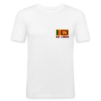Sri Lanka - Männer Slim Fit T-Shirt - Weiß - Vorne - Nik (191cm)