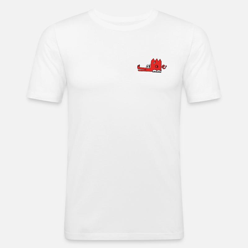 Sparko der Drache - Männer Slim Fit T-Shirt - Weiß