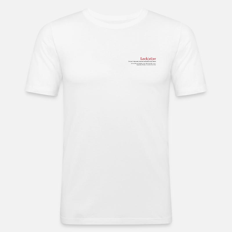 Leck Eier - Männer Slim Fit T-Shirt - Weiß