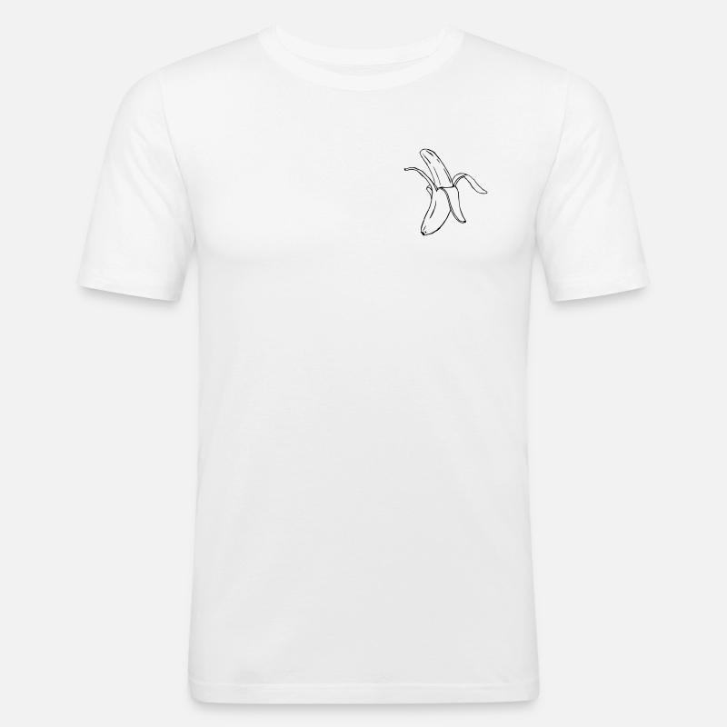 Banane - Männer Slim Fit T-Shirt - Weiß