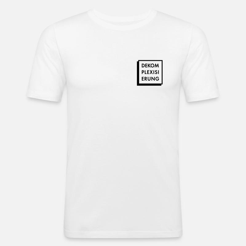 Dekomplexisierung - Männer Slim Fit T-Shirt - Weiß