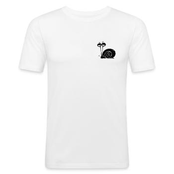 Join smokes a join - Men's Slim Fit T-Shirt - white - Front - Nik (191cm)