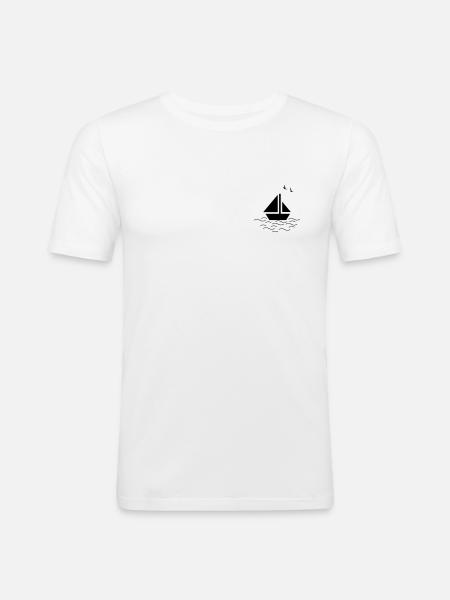 Sailboat - Men's Slim Fit T-Shirt - white