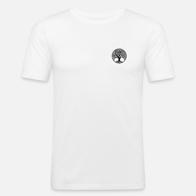 Baum des Lebensmusters - Männer Slim Fit T-Shirt - Weiß