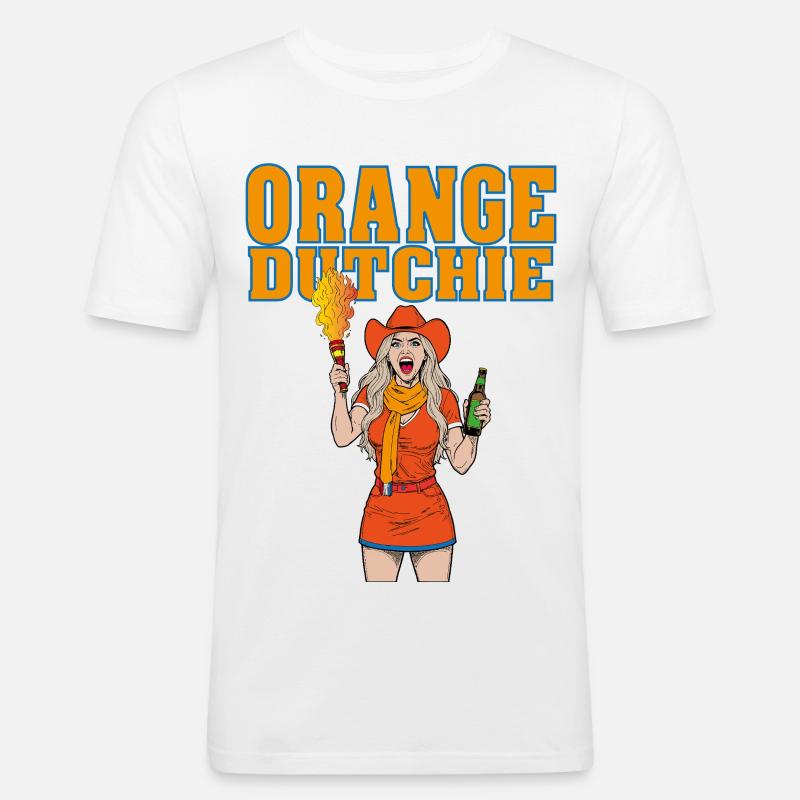 orangedutchie - T-shirt près du corps Homme - blanc