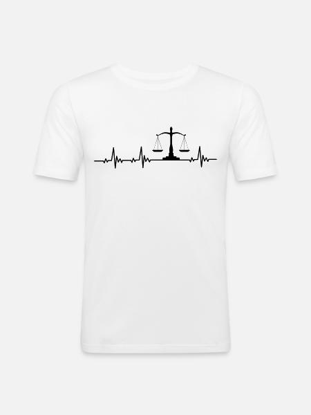 Cool Lawyer Justice T-Shirt - Men's Slim Fit T-Shirt - white