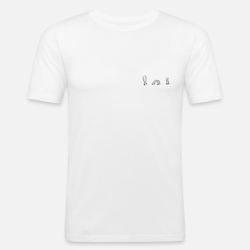 Wurm - Männer Slim Fit T-Shirt - Weiß