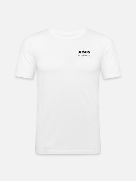 Jesus - Männer Slim Fit T-Shirt - Weiß