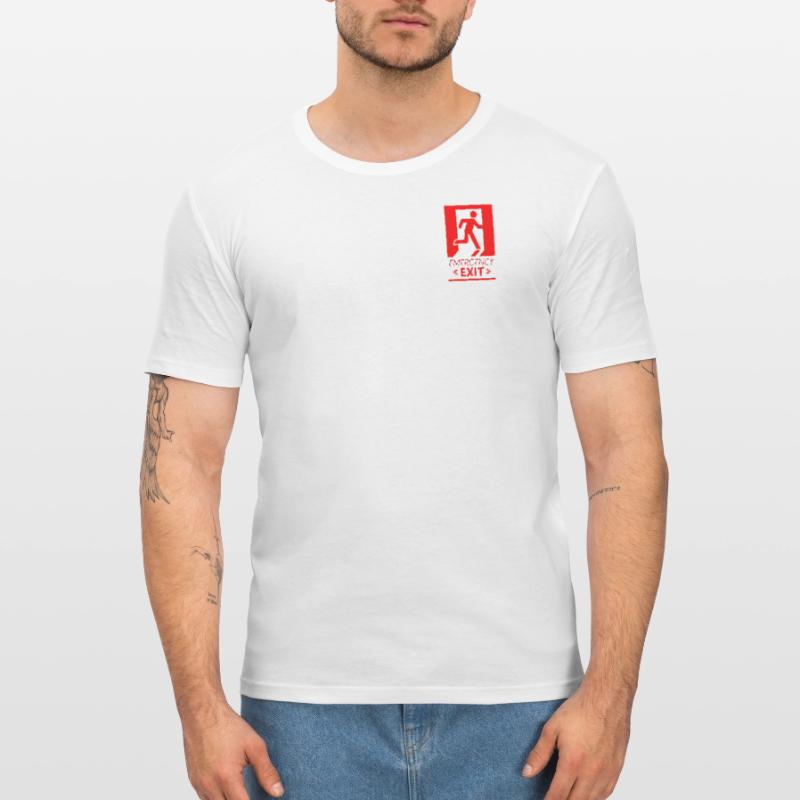 Emergency EXIT Basic Red Men's Slim Fit T-Shirt