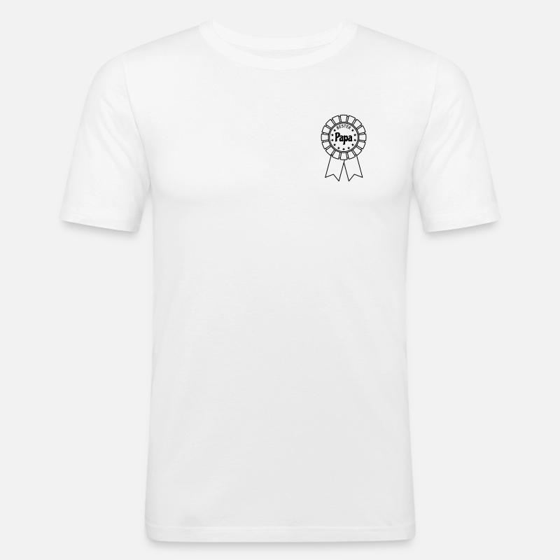 Bester Papa - Männer Slim Fit T-Shirt - Weiß