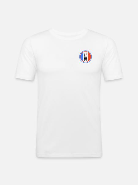 Cocarde de Strasbourg - T-shirt près du corps Homme - blanc