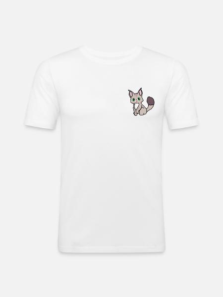 Emma the lynx - Men's Slim Fit T-Shirt - white