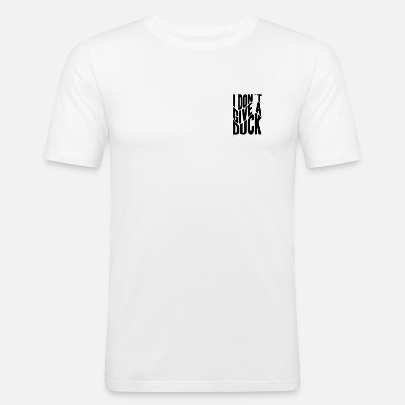 I don´t give a duck - Männer Slim Fit T-Shirt - Weiß