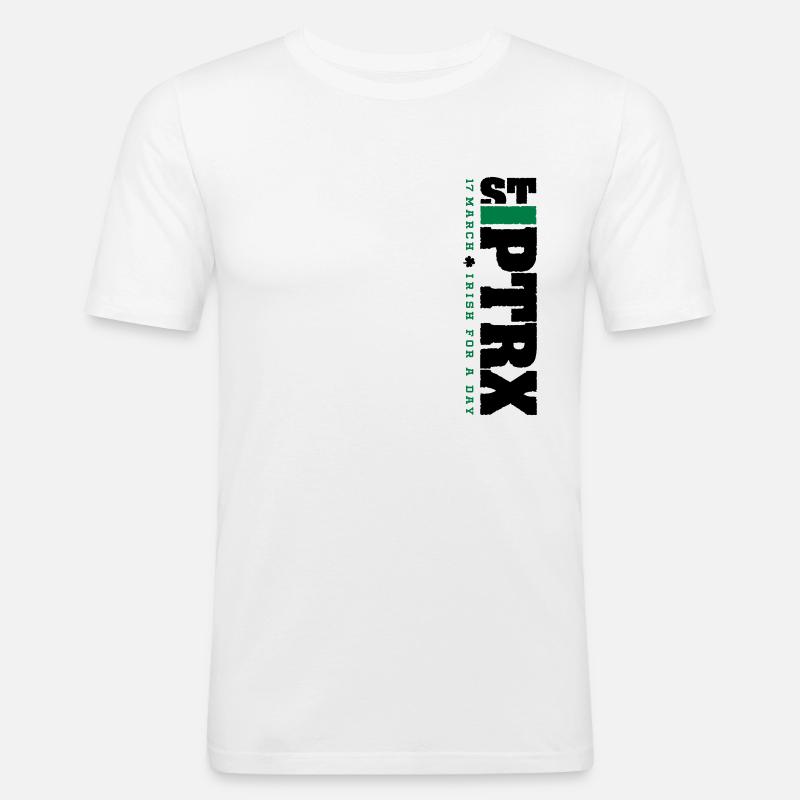 St PTRX - Männer Slim Fit T-Shirt - Weiß