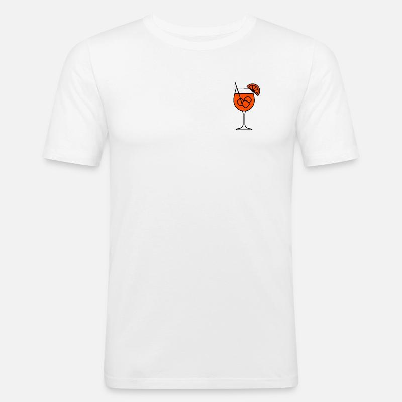 Party Spritz Glas Geschenkidee - Männer Slim Fit T-Shirt - Weiß