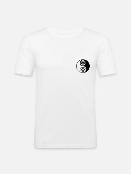 Yin Yang | Sacred Geometry - Men's Slim Fit T-Shirt - white