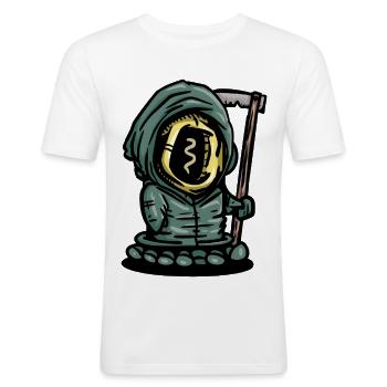 Ash-Eye with Ghost Axe - Men's Slim Fit T-Shirt - white - Front - Nik (191cm)