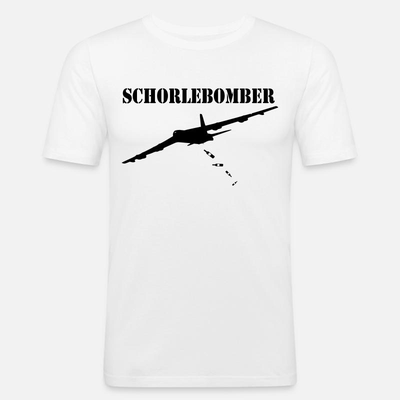 Schorlebomber - Männer Slim Fit T-Shirt - Weiß