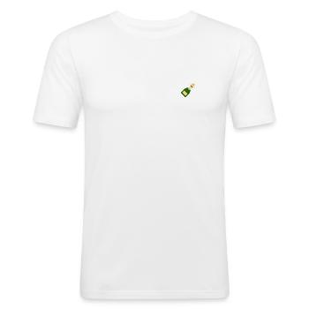 blockedTitle - Men's Slim Fit T-Shirt - white - Front - Nik (191cm)