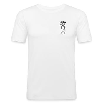 Grow Through What You Go Through - Männer Slim Fit T-Shirt - Weiß - Vorne - Nik (191cm)