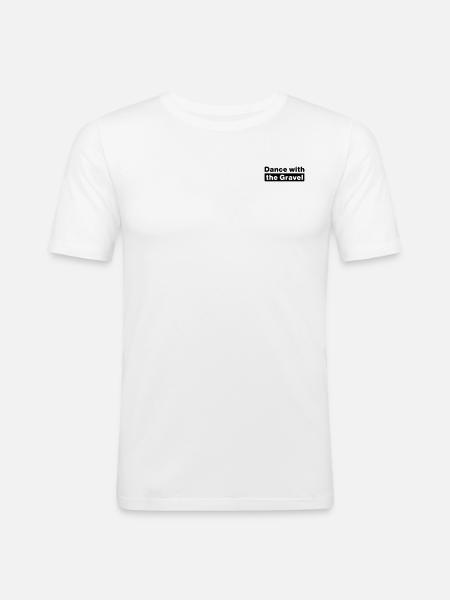 Dance with the Gravel - Männer Slim Fit T-Shirt - Weiß