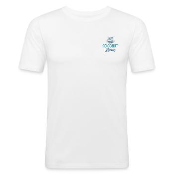 Coconut dreams. Shirt - Men's Slim Fit T-Shirt - white - Front - Nik (191cm)