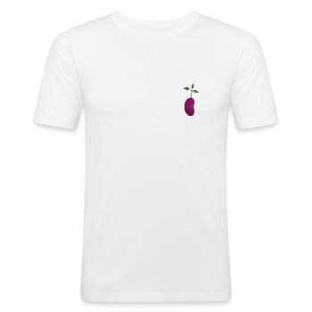 All bean - Men's Slim Fit T-Shirt - white - Front - Nik (191cm)