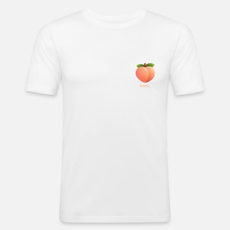 booty. - Männer Slim Fit T-Shirt - Weiß