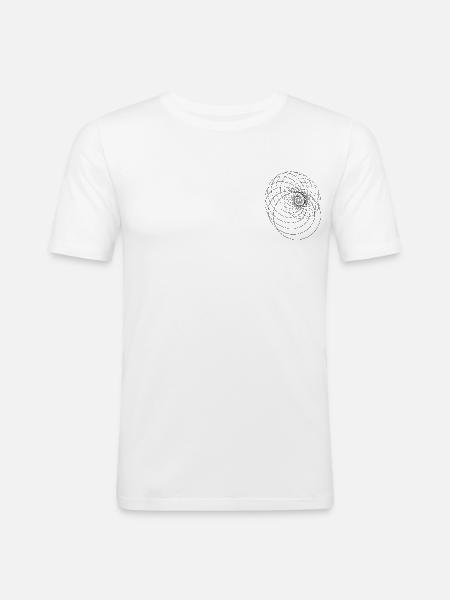 spiral - Männer Slim Fit T-Shirt - Weiß