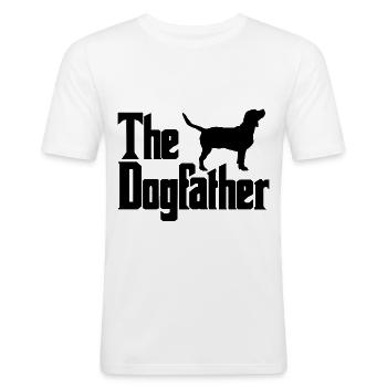 Vater Papa Hundevater Hunde Haustiere - Männer Slim Fit T-Shirt - Weiß - Vorne - Nik (191cm)