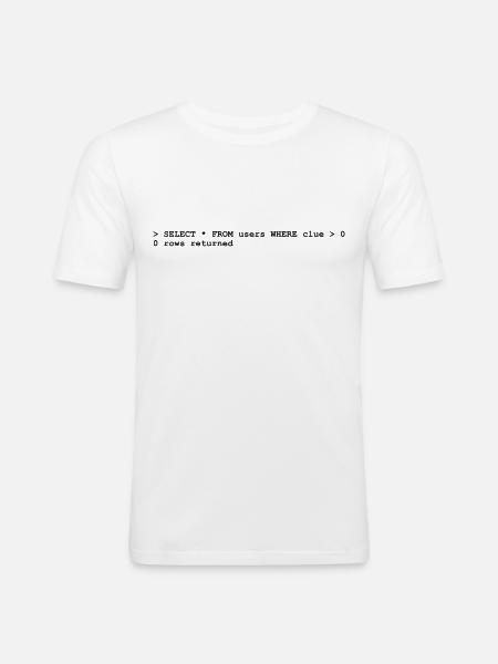 NERD HUMOR: ignorance! - Men's Slim Fit T-Shirt - white