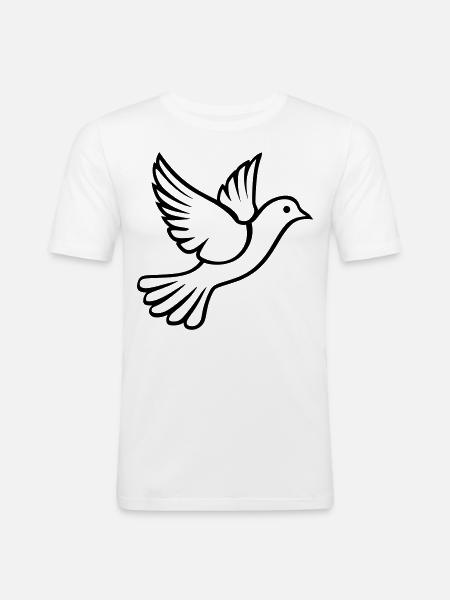 Colombe - T-shirt près du corps Homme - blanc