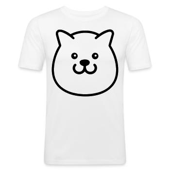 Chien - T-shirt près du corps Homme - blanc - Devant - Nik (191cm)