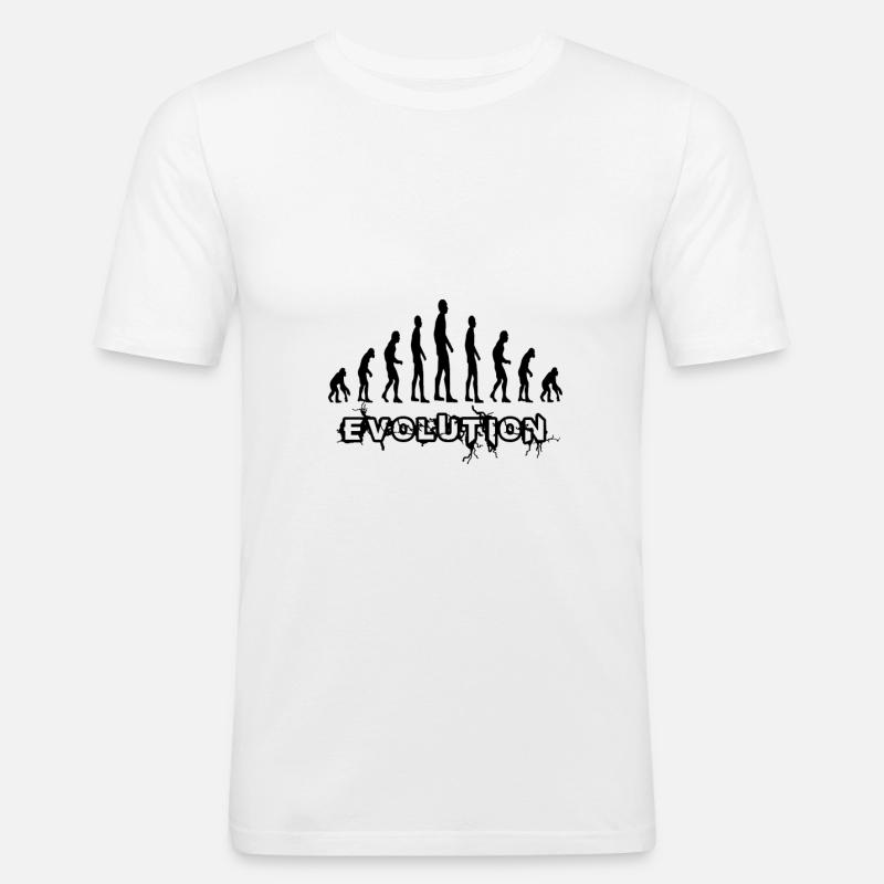 Evolution - Men's Slim Fit T-Shirt - white