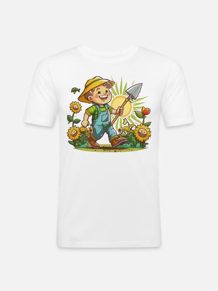 Pouces verts - T-shirt près du corps Homme - blanc