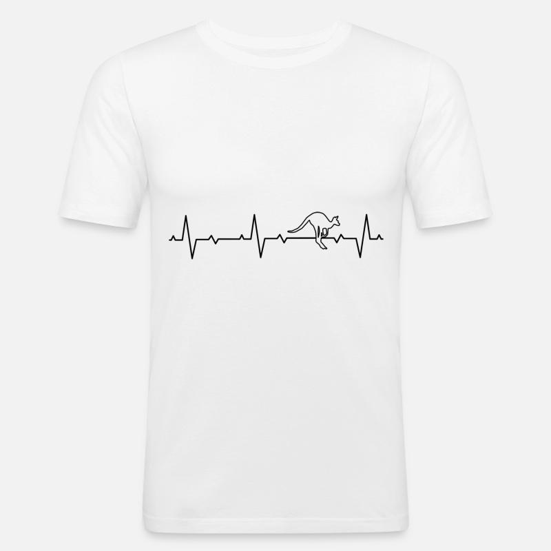 Känguru Beuteltiere Kängurus Beuteltier Säugetiere - Männer Slim Fit T-Shirt - Weiß