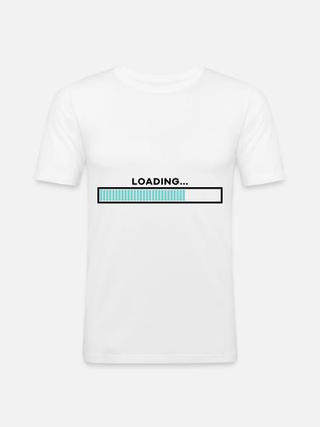 Loading bar customizable - Men's Slim Fit T-Shirt - white