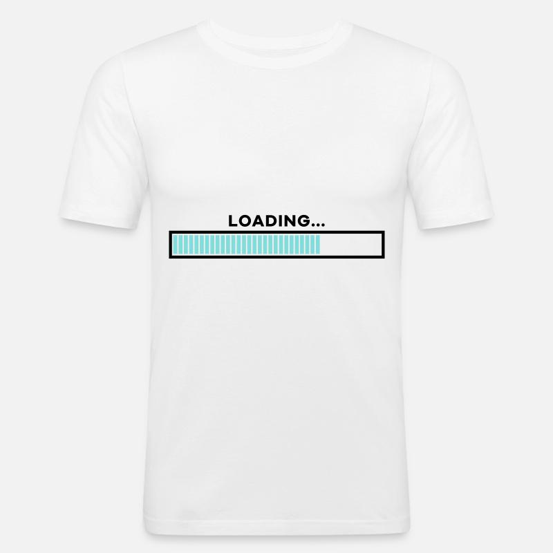 Loading Balken personalisierbar - Männer Slim Fit T-Shirt - Weiß