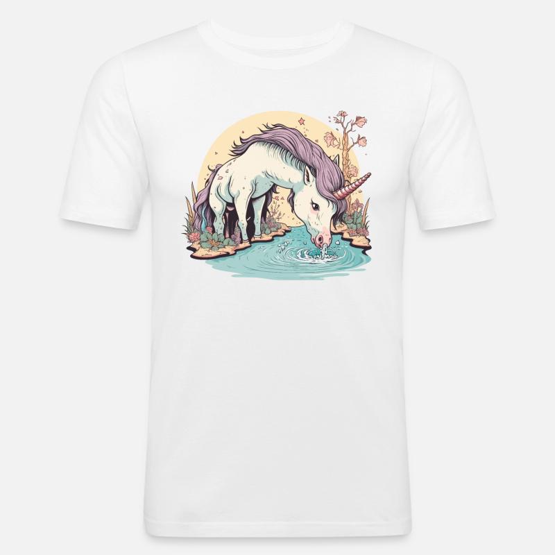 Ätherische Erfrischung - Männer Slim Fit T-Shirt - Weiß