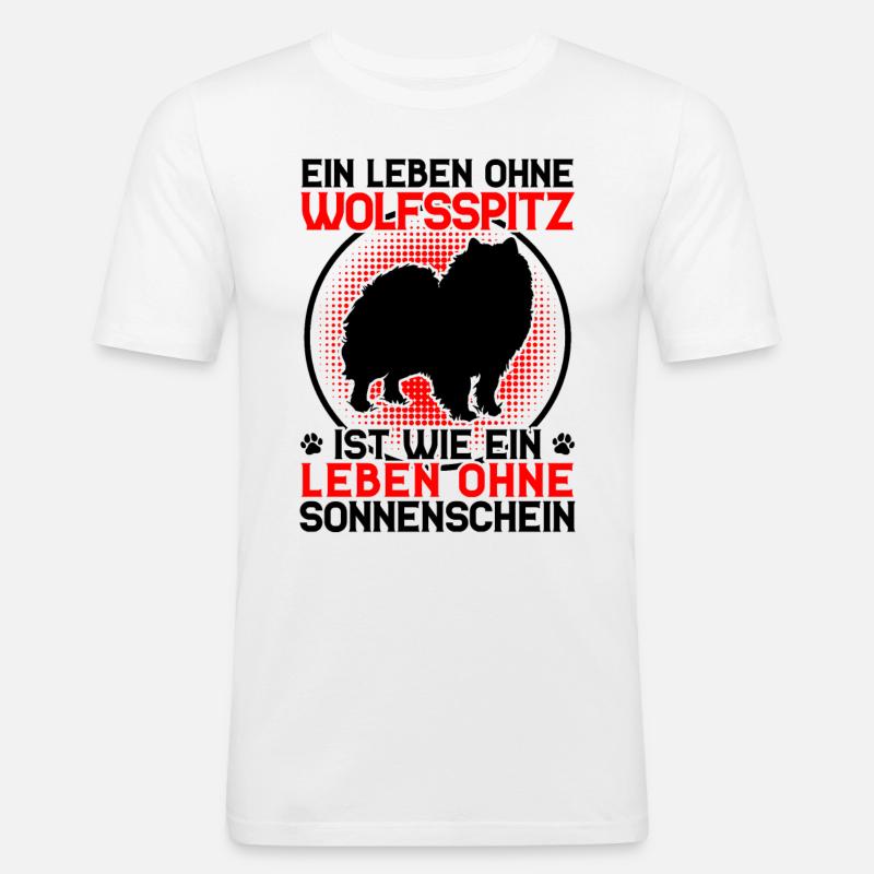 Life without Wolfsspitz German Wolfsspitz - Men's Slim Fit T-Shirt - white