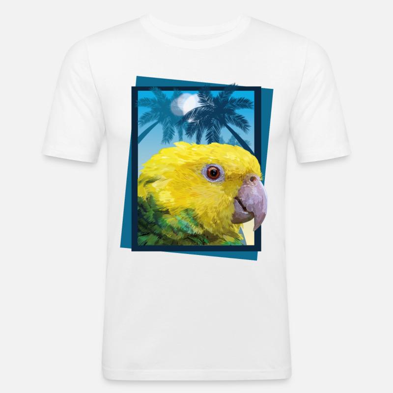 Gleichköpfiger Amazon - Männer Slim Fit T-Shirt - Weiß