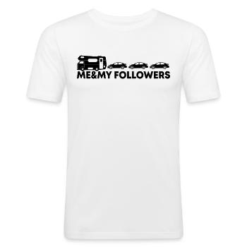 Camping Wohnmobil Camper Geschenk - Männer Slim Fit T-Shirt - Weiß - Vorne - Nik (191cm)
