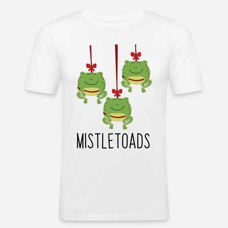 Mistletoads - Männer Slim Fit T-Shirt - Weiß