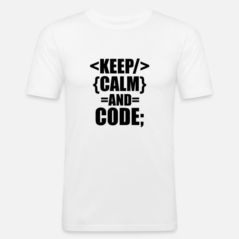 Software developer - Men's Slim Fit T-Shirt - white