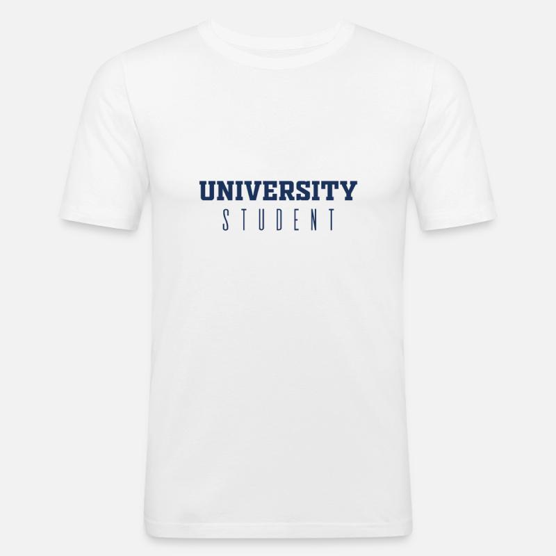 Student Student Student Student - Männer Slim Fit T-Shirt - Weiß