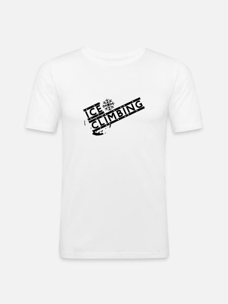 Eisklettern - Männer Slim Fit T-Shirt - Weiß