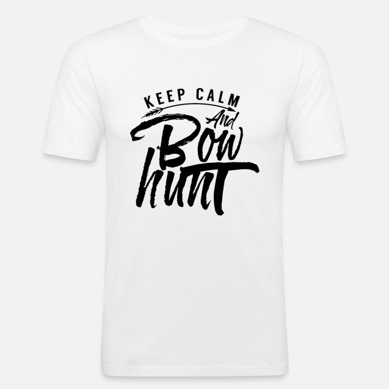 Pfeil Bogenjagd Bogenjäger Bogenschießen Bogen - Männer Slim Fit T-Shirt - Weiß
